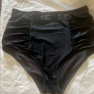 Aerie Black high waist Swim Bottoms
